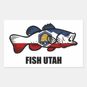 Adesivo Retangular Fish Utah
