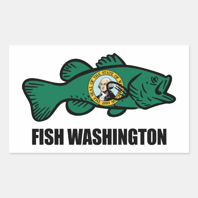 Adesivo Retangular Fish Washington (Frente)