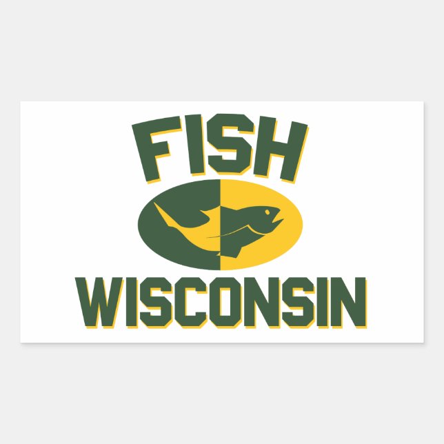 Adesivo Retangular Fish Wisconsin (Frente)