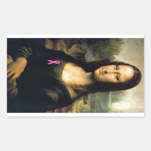 Adesivo Retangular Fita cor-de-rosa Mona Lisa