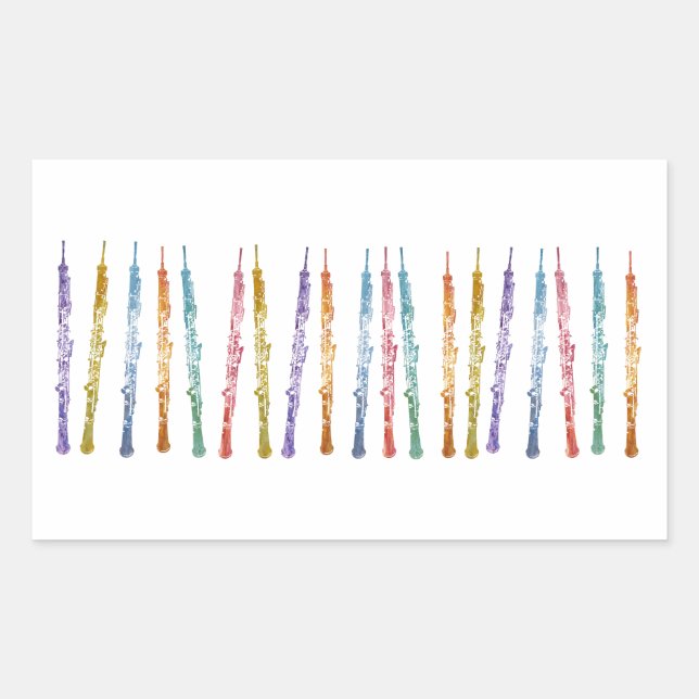 Adesivo Retangular Fita de Oboes (Frente)