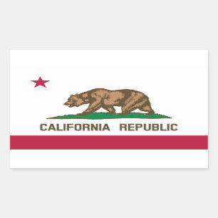 Adesivo Retangular Flag californiano, Flag da Califórnia