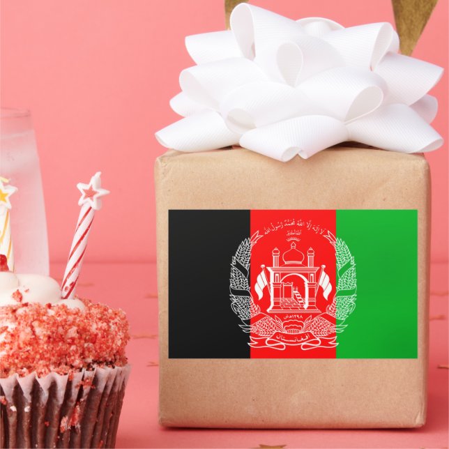 Adesivo Retangular Flag of Afghanistan (Festa)