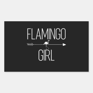 Adesivo Retangular Flamingo Girl Gift For Women Bird Wading