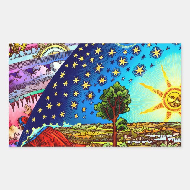 Adesivo Retangular Flammarion Dome Stickers (Frente)