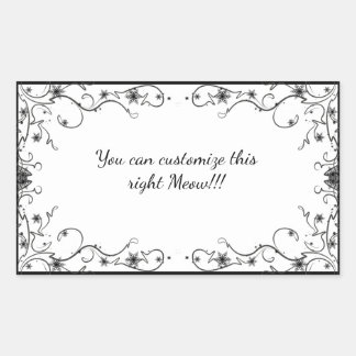 Adesivo Retangular Floco de neve de gato cósmico