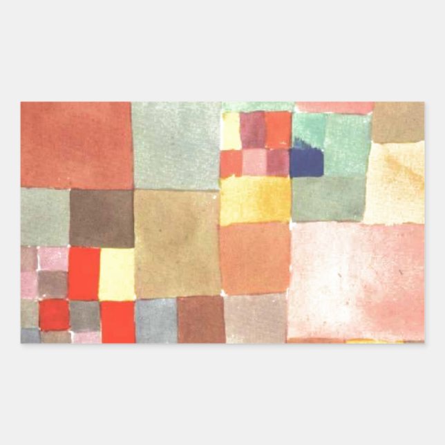 Adesivo Retangular Flora na areia por Paul Klee (Frente)