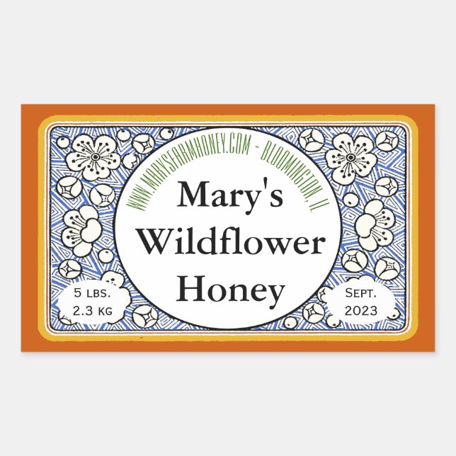 Adesivo Retangular Flores e Budas Ornamentais (Frente)