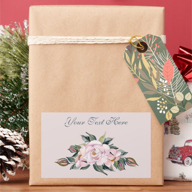 Adesivo Retangular Flores Rosa Magnólia em Sangue de Cheio (Feriado)