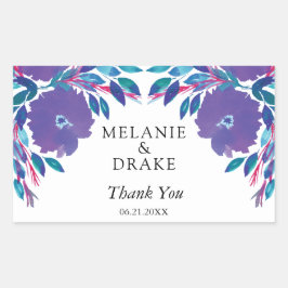 Adesivo Retangular Flores Roxas, Pintadas