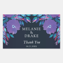 Adesivo Retangular Flores Roxas, Pintadas