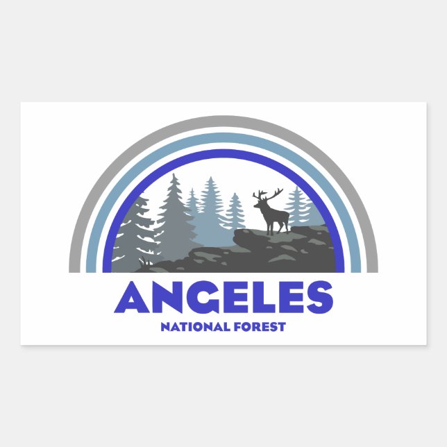 Adesivo Retangular Floresta Nacional Angeles Rainbow Deer (Frente)