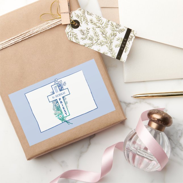 Adesivo Retangular Florestas Cruzadas do Padre Personalizadas (Presentear)