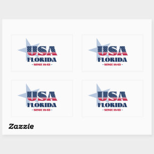 Adesivo Retangular Florida My Home State Sticker