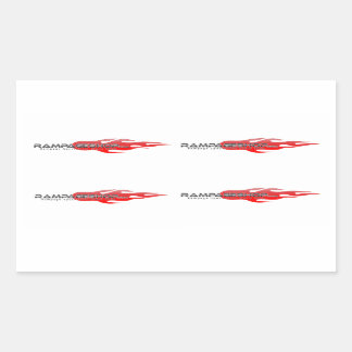 Adesivo Retangular Folha de 16 x Decal / Sticker - Logotipo RampageSh