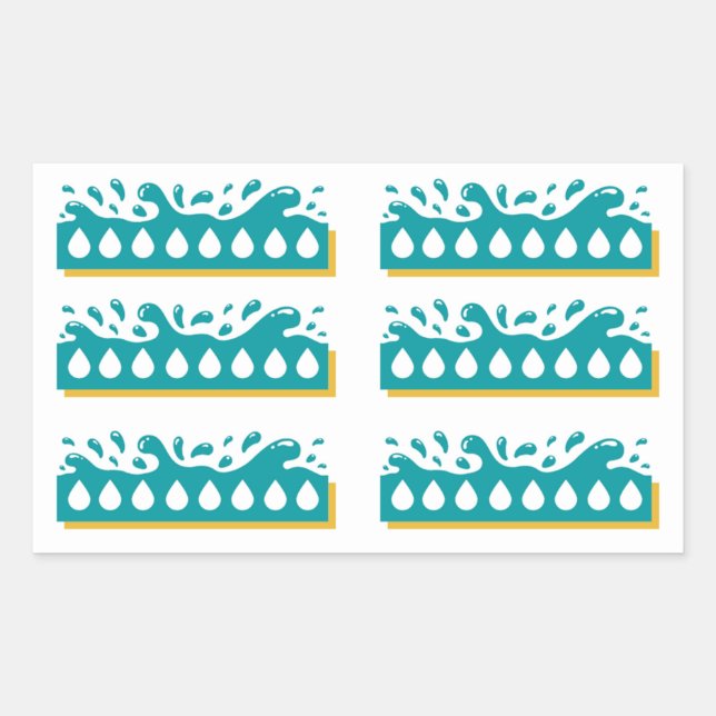 Adesivo Retangular Folha do Diário de admissão de água (Frente)