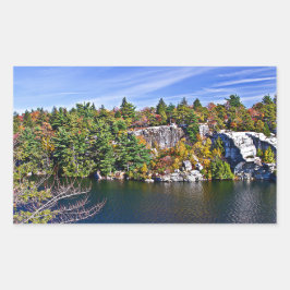 Adesivo Retangular Folhagem de outono em torno do lago Minnewaska