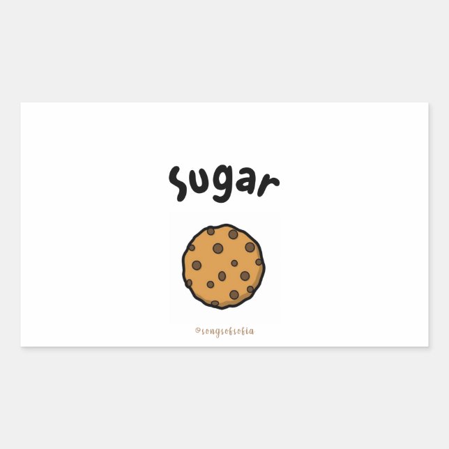 Adesivo Retangular Food Label Stickers (Frente)