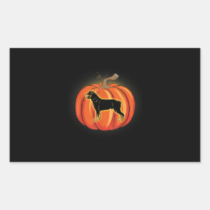 Adesivo Retangular foqueiro de abóbora de abóbora de halloween