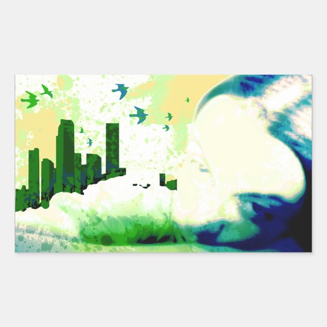 Adesivo Retangular fora do alcance. (Frente)