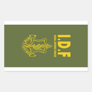 Adesivo Retangular Forças de defesa do IDF Israel - INGLESES