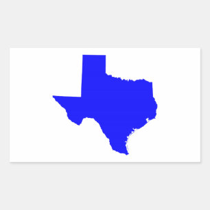 Adesivo Retangular Forma Azul do Texas