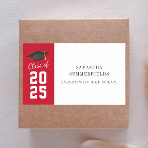 Adesivo Retangular Formatura 2026 Festa de Formatura Minimalista Eleg