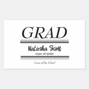 Adesivo Retangular Formatura Personalizada de Pós-Graduação Moderna