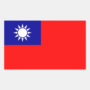 Adesivo Retangular Formosa/bandeira taiwanesa