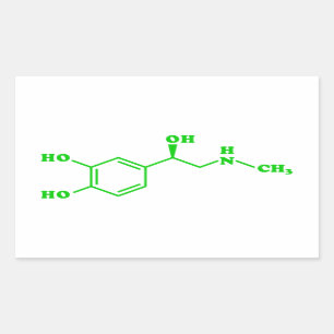 Adesivo Retangular Fórmula Química Molecular Adrenalina