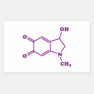 Adesivo Retangular Fórmula Química Molecular Adrenocromática
