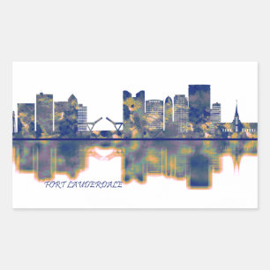 Adesivo Retangular Fort Lauderdale Skyline