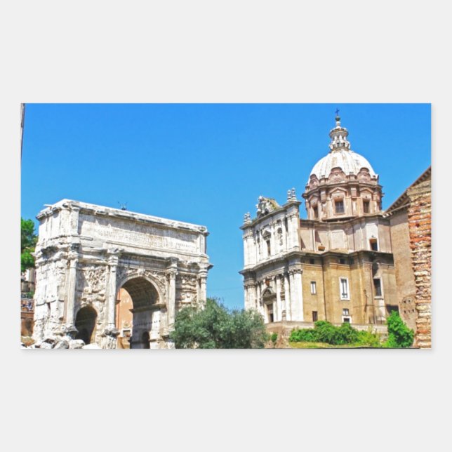 Adesivo Retangular fórum romano (Frente)