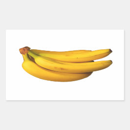 Adesivo Retangular Foto de Bananas Amarelas em um Bunch