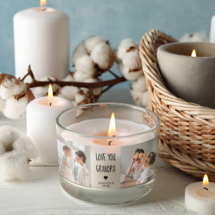 Adesivo Retangular Foto de Colagem Moderna Ama Seu Avô Melhor Presen