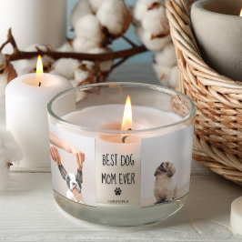 Adesivo Retangular Foto de Colagem Moderna Melhor Cão Mãe Nunca