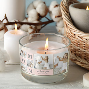 Adesivo Retangular Foto de Colagem Moderna Melhor Mãe Alguma Vez Rosa