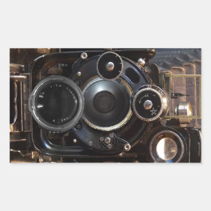 Adesivo Retangular Fotografia da antiguidade da câmera do vintage