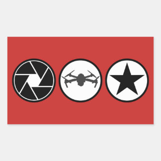 Adesivo Retangular Fotógrafo aéreo DJI Mavic EUA