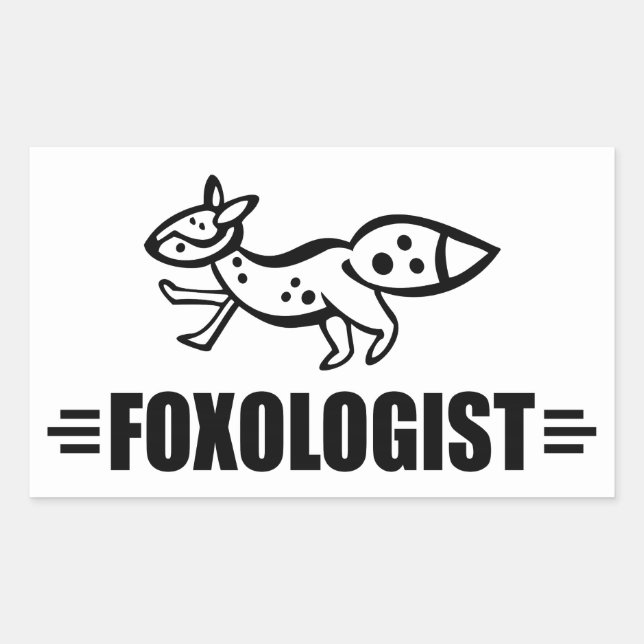 Adesivo Retangular Fox Engraçada (Frente)