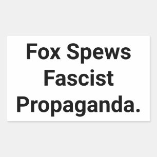Adesivo Retangular Fox lança propaganda fascista Hankamer Artjunkhaus