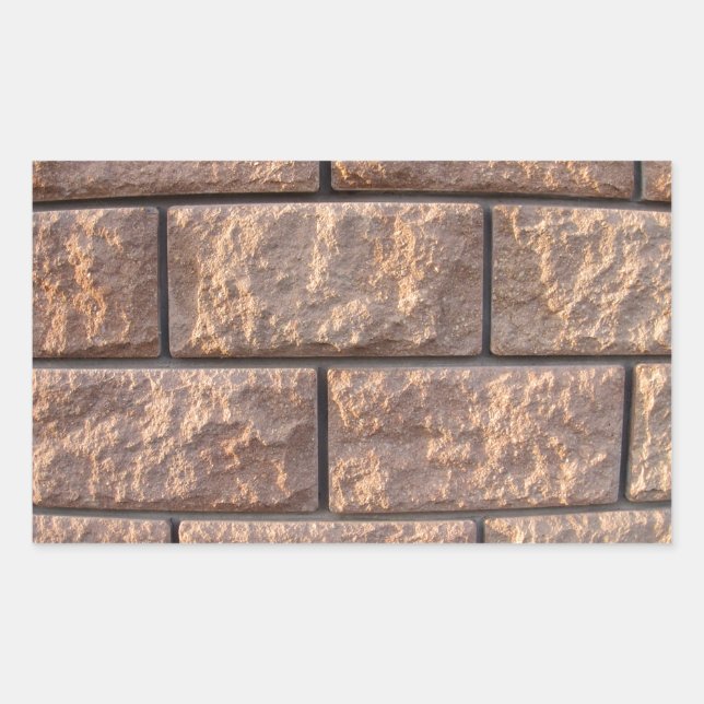 Adesivo Retangular Fragmento da parede dos grandes blocos de concreto (Frente)