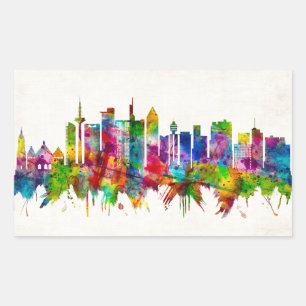 Adesivo Retangular Frankfurt Alemanha Skyline