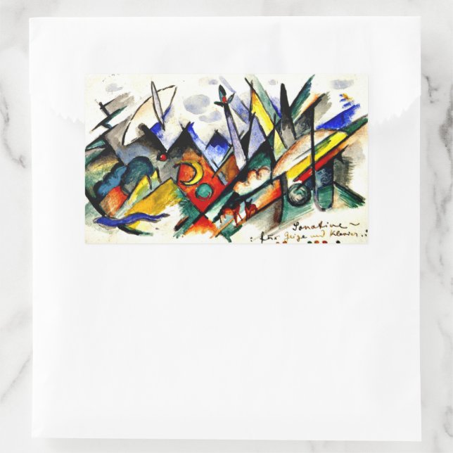 Adesivo Retangular Franz Marc - Sonatine para Violin e Piano (Bolsa)