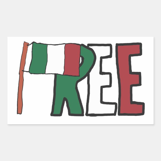 Adesivo Retangular Free Itália (Frente)