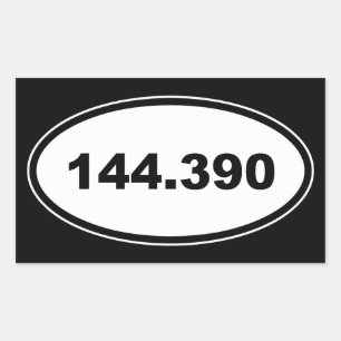 Adesivo Retangular Frequência APRS 144.390 Rádio Amador