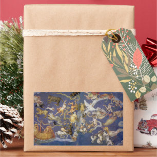 Adesivo Retangular Fresco de Astronomia Antiga Constelações Celestes