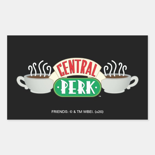 Adesivo Retangular FRIENDS™ | Logotipo do Central Perk (Frente)