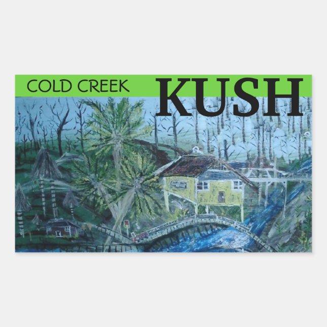 ADESIVO RETANGULAR FRIO CREEK KUSH (Frente)