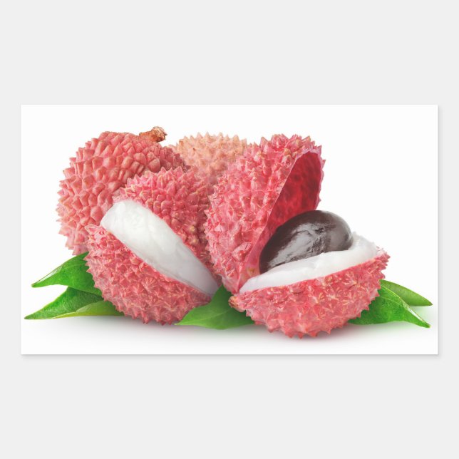 Adesivo Retangular Frutas de Lychee (Frente)